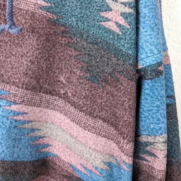 Vintage Reversible Parka Winbreaker Flannel Lined Southwestern Jacket 90s OS VTG - Picture 8 of 11